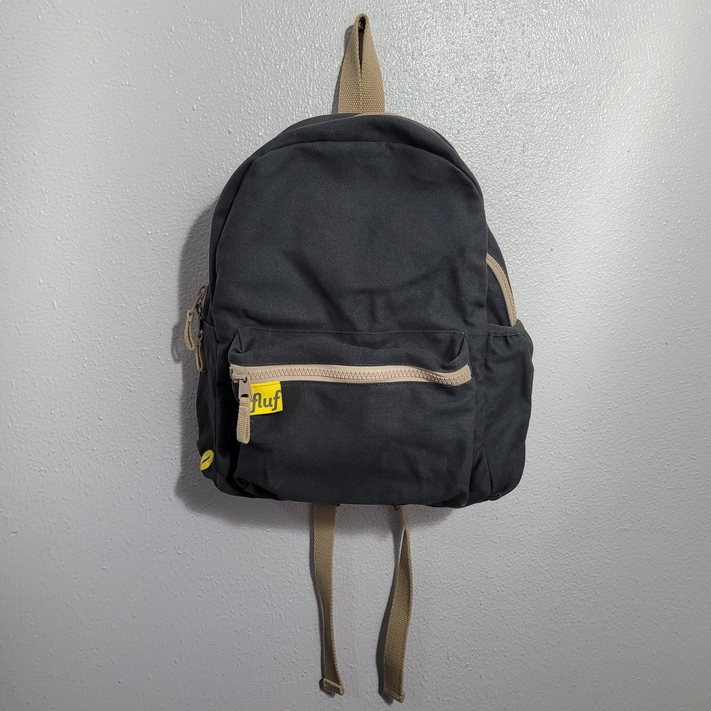 Fluf B Pack Black and Tan Eco-Friendly Backpack